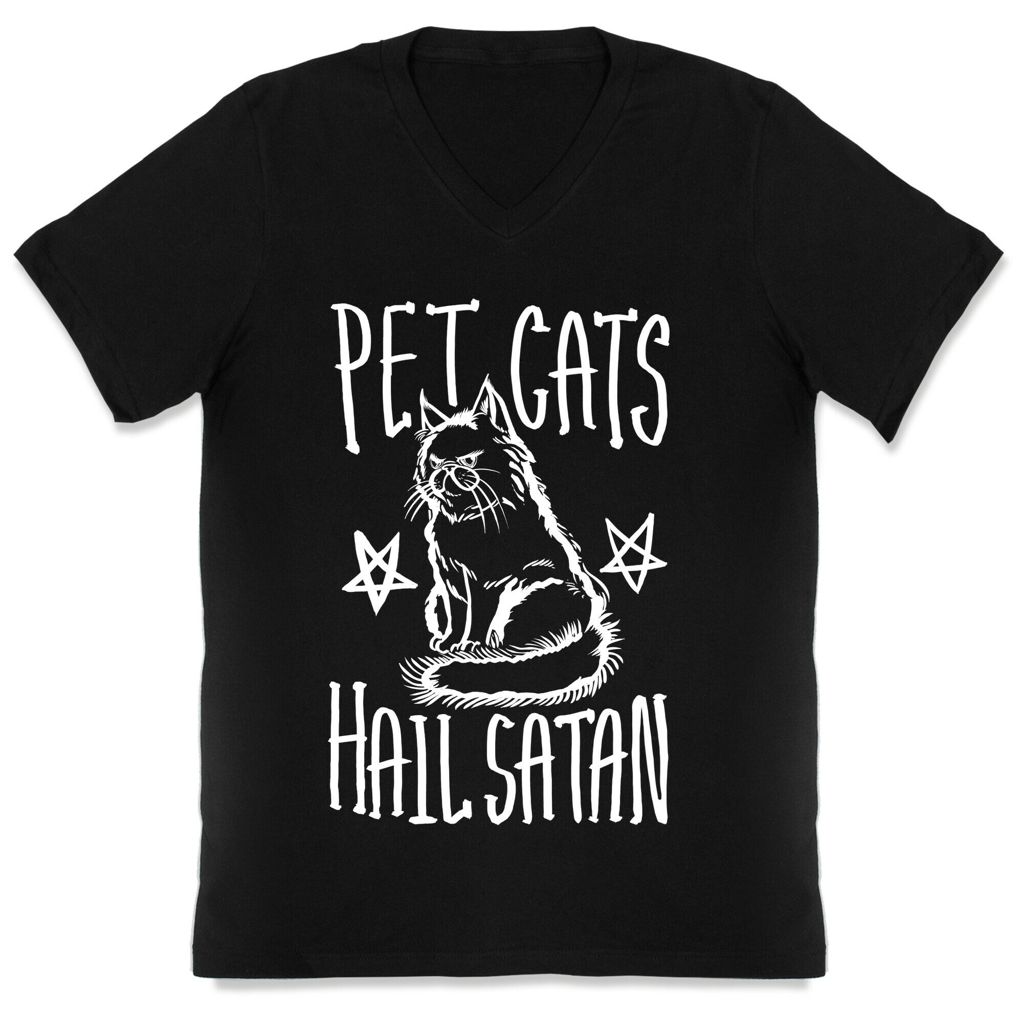 Pet Cats. Hail Satan V-Neck